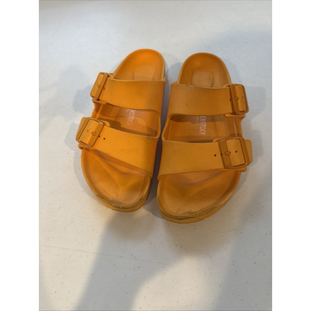 Birkenstock Arizona Orange EVA Double Strap Sandals Size 9 US Rubber
